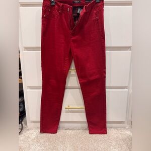 Vero Moda Women's Bold Red Skinny Jeans